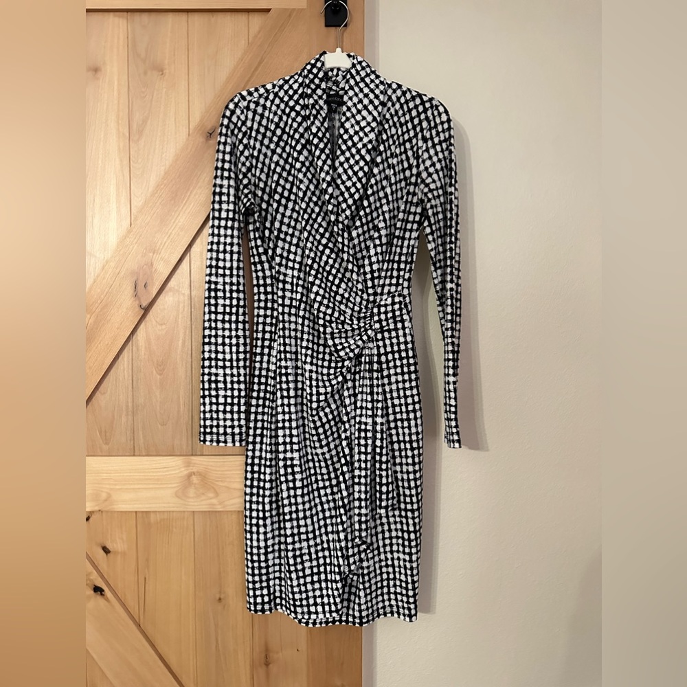Black & White Karen Kane Geometric Pattern  Dress, Size S